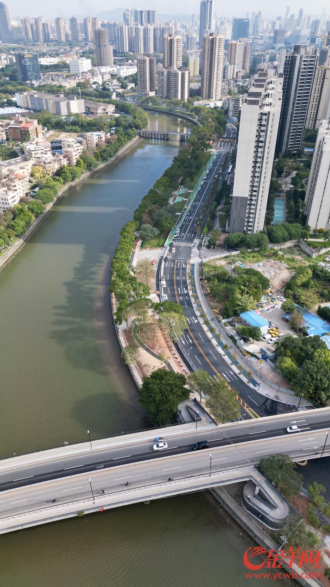 视频+图集｜打通4条断头路！广州荔湾花地河东侧道路（浣花西路-茶滘涌）建成通车(图3)